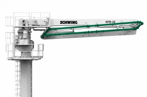 schwing placing boom